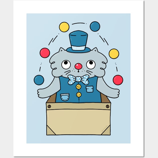 Cat Clown Wall Art by rafs84